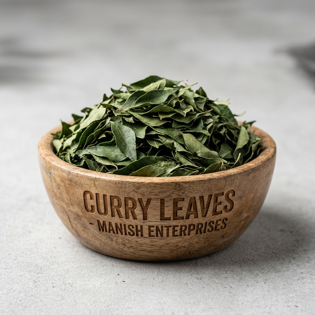 Premium wholesale Curry Leaves Kadi Patta shade dried Neemuch Manish Enterprises